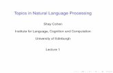 Shay Cohen Institute for Language, Cognition and ...