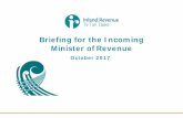 Briefing for the Incoming Minister of Revenue - 2017