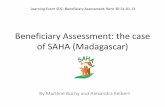 Beneficiary Assessment: the case of SAHA (Madagascar)