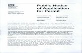 Public Notice of Application for Permit