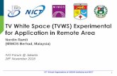 TV White Space (TVWS) Experimental for Application in ...
