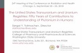 The United States Transuranium and Uranium Registries ...