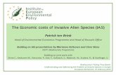The Economic costs of Invasive Alien Species (IAS)