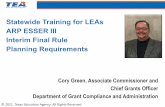 Statewide Training for LEAs ARP ESSER III Interim Final ...