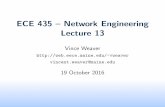 ECE 435 { Network Engineering Lecture 13