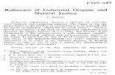 Reference of Industrial Dispute and Natural Justice