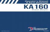 Operator’s Manual & Parts Drawings KA160
