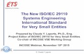 The New ISO/IEC 29110 Systems Engineering International ...