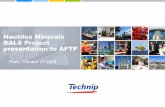 Nautilus Minerals RALS Project presentation to AFTP
