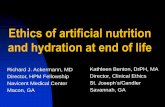 Ethics of artificial nutrition and hydration at end of life