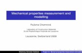 Mechanical properties measurement and modelling