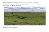 PRE-FEASIBILITY STUDY REPORT FOR 10MW SOLAR POWER ...