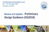 Review and Update Preliminary Design Guidance (DG2018)
