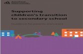 Supporting children's transition to secondary school