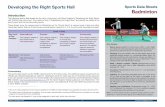 eveloping the Right Sports Hall Sports ata Sheets adinton