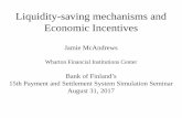 Liquidity-saving mechanisms and Economic Incentives