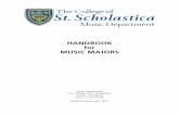 HANDBOOK for MUSIC MAJORS - College of St. Scholastica