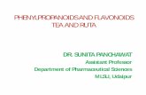 PHENYLPROPANOIDS AND FLAVONOIDS TEA AND RUTA