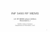 INF 5490 RF MEMS - UiO