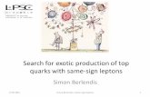 Search for exotic production of top quarks with same -sign ...