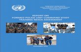 REPORT ON FORMED POLICE UNIT COMMAND STAFF TRAINING …