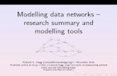 Modelling data networks research summary and modelling tools