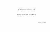 Mechanics 3 Revision Notes - PMT