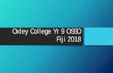 Oxley College Yr 9 OSSO Fiji 2018