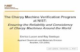 The Charpy Machine Verification Program at NIST