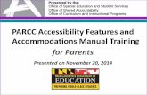 PARCC Accessibility Features and Accommodations Manual ...