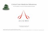 Critical Care Medicine Milestones - ACGME Home