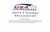 2021 Change Document - USA Pickleball