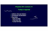 Physics 2A: Lecture 11 Today’s Agenda