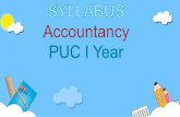 Accountancy SYLLABUS PUC I Year