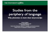 Studies from the periphery of language