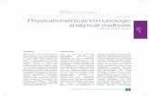 Physical/chemical/immunologic analytical methods