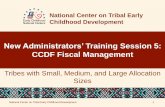 New Administrators’ Training Session 5: CCDF Fiscal Management