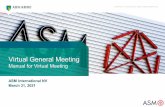 Virtual General Meeting Manual for Virtual Meeting