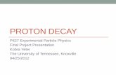 PROTON DECAY - University of Tennessee