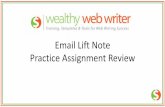 Email Lift Note Practice Assignment Review