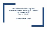 International Capital Movements: Foreign Direct Investment