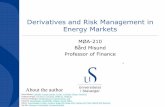 Derivatives and Risk Management in Energy Markets