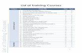 List of Training Courses - AAST