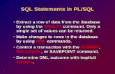 SQL Statements in PL/SQL