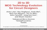 2D to 3D MOS Technology Evolution for Circuit Designers