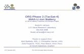 ORS Phase 3 (TacSat-4) 30Ah Li-ion Battery
