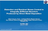 Distortion and Residual Stress Control in Integrally ...