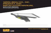WERK-BRAU CO., INC. PRODUCT AND INSTALLATION MANUAL
