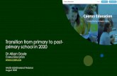 Transition from primary to post- primary school in 2020