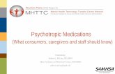 Psychotropic Medications (What consumers, caregivers and ...